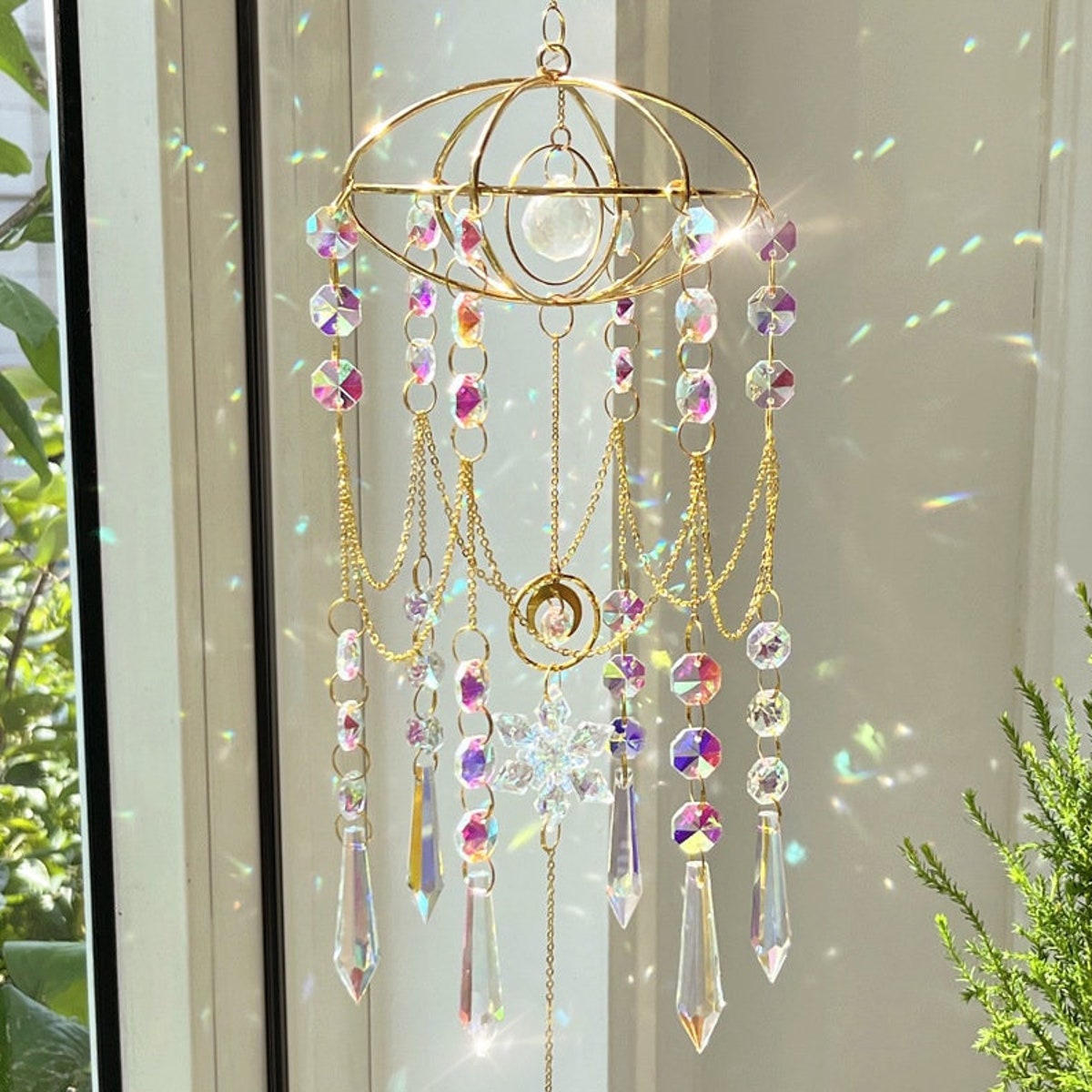 Howls Castle Inspired Room Crystal Suncatcher / Rainbow Maker / Window Hangings / Dorm Room Decor/ Boho Decor / Gifts for Her Aesthetic - Etsy