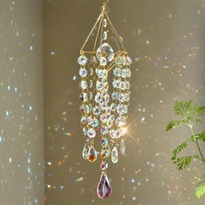 Sparkling Garden Decor/ Suncatcher / Rainbow Maker/ Garden Windchimes / Gift for Grandma / Housewarming Gift / Gift For Her / Yard Decor Art