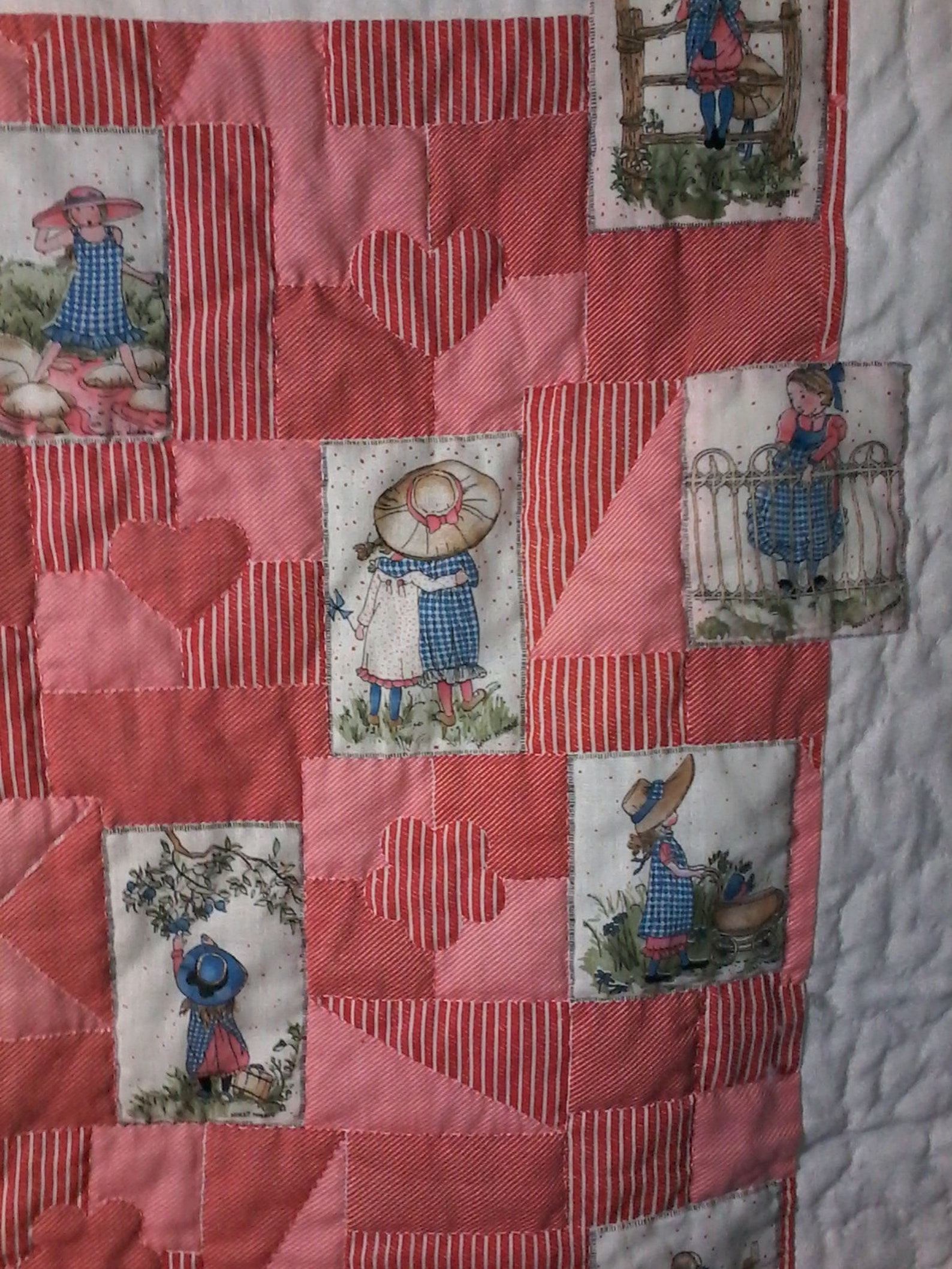Vintage Handmade Holly Hobbie Quilt 42 x 35 FREE Etsy