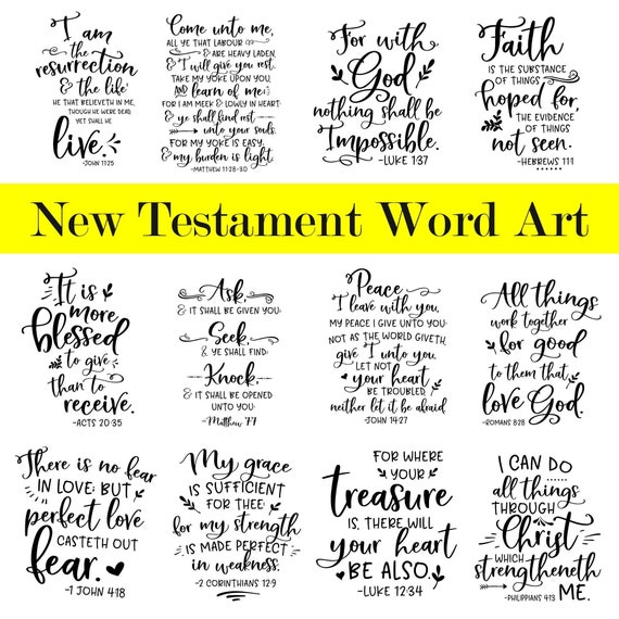 New Testament Word Art - Etsy