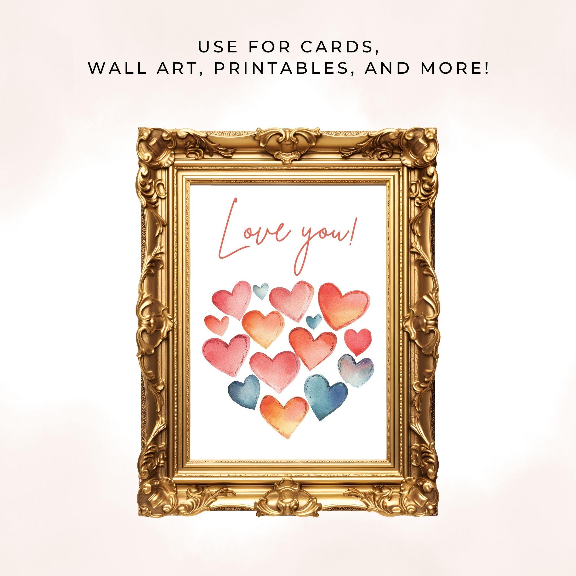 Watercolor Heart Clipart - Digital Download - Valentine's Day Art ...