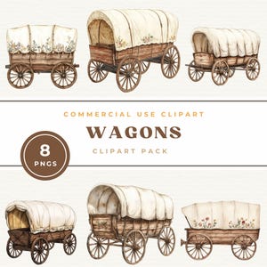 Wagon couvert Clip Art, Western Cowboy PNG, téléchargement numérique, graphismes du Far West, Illustration vintage pour travaux manuels