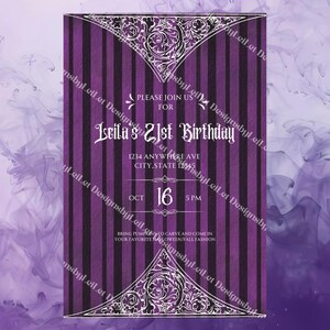 Customizable Spooky/Halloween Themed Birthday Invitation