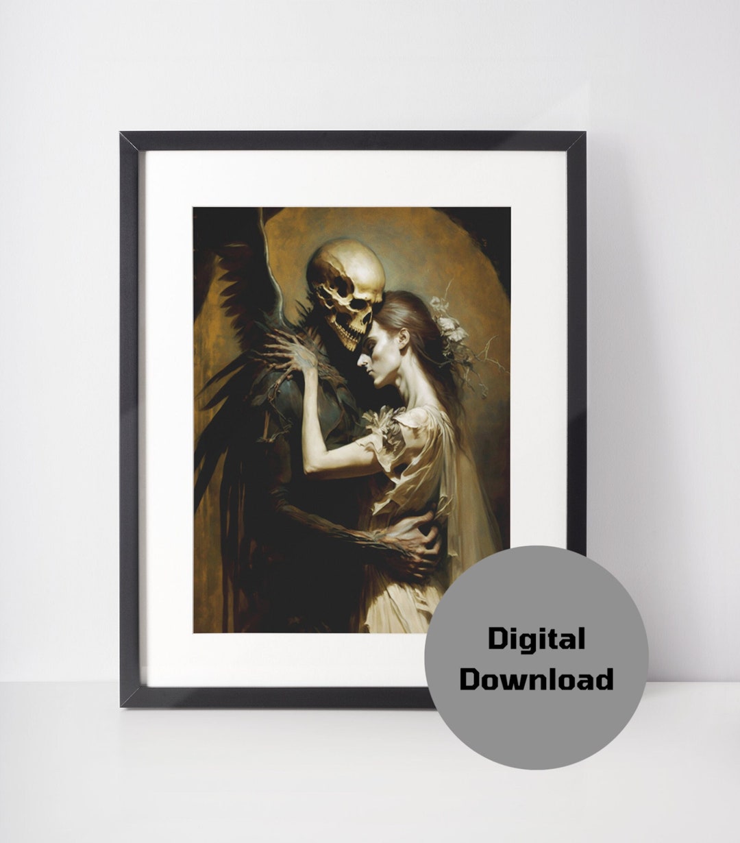 Amor Mortis Gothic Downloadable Art Printable Art Etsy