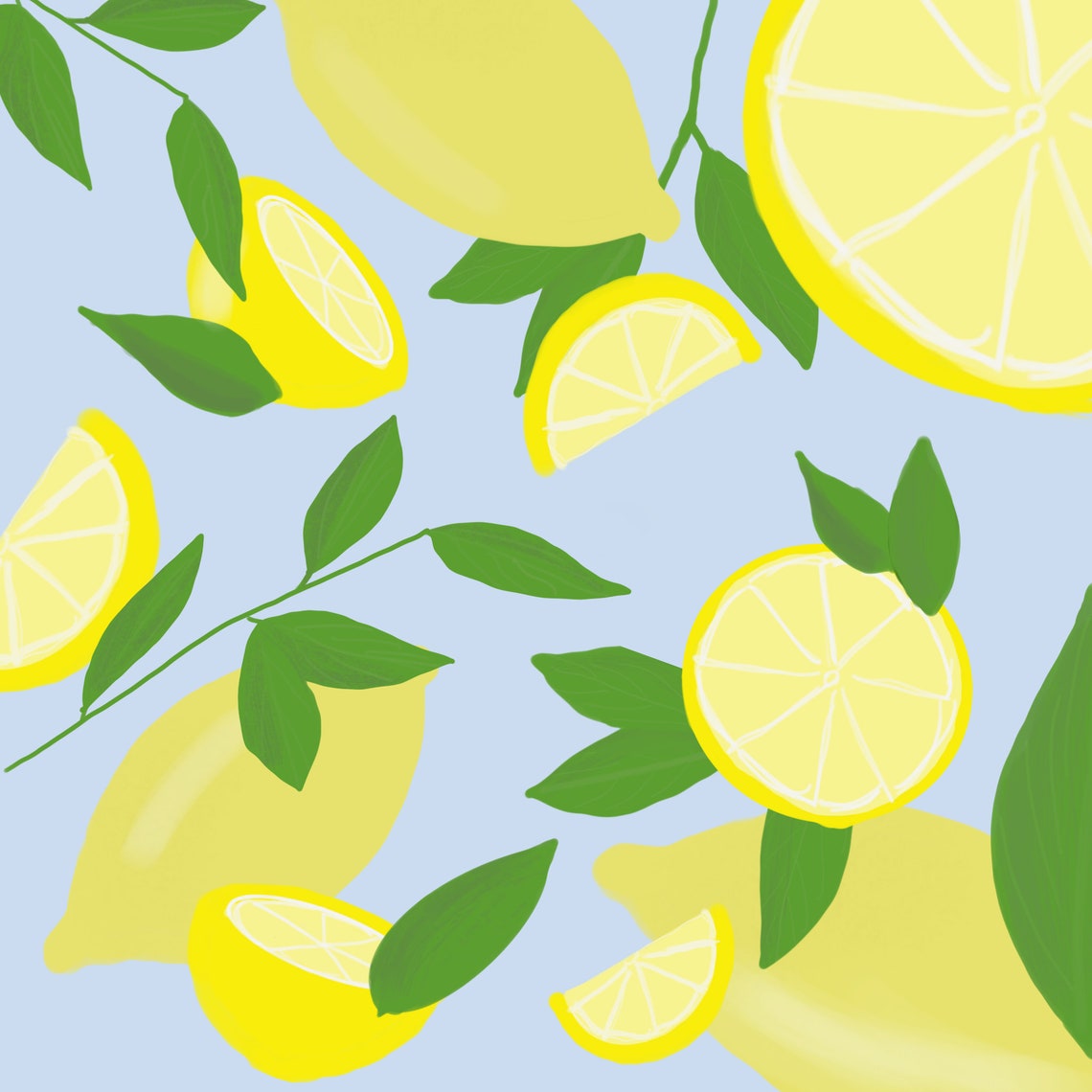 Summer Lemon Phone Wallpaper Background Digital Download | Etsy