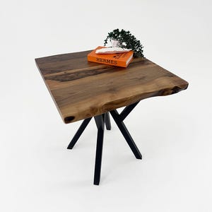 Live Edge Solid Walnut Wood Tabletop