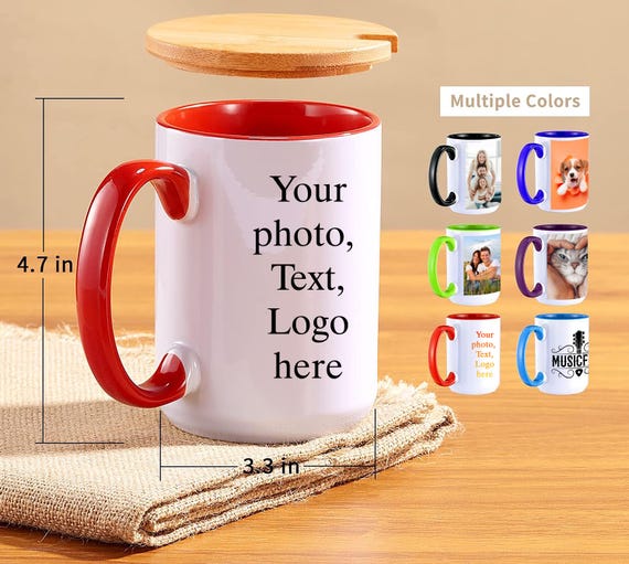 Personalized Photo Coffee Mug: Custom 15 Oz Ceramic Gift