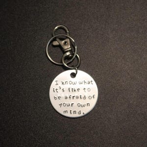 Spencer Reid Quote Keychain // Criminal Minds // Matthew Gray Gubler // Handmade // Metal Stamped // Aluminum // Silver // Circle //