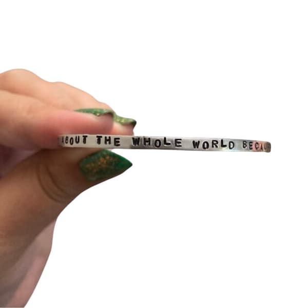 Supernatural Castiel Inspired Bracelet | Dean Winchester | Hand Stamped | Handmade | Metal Stamped | Destiel