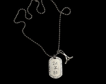Hollanov verwarmde rivaliteit/hockeyrivalen op romantiek geïnspireerde dogtag-ketting: jerseynummers - cadeau hockeyliefhebber