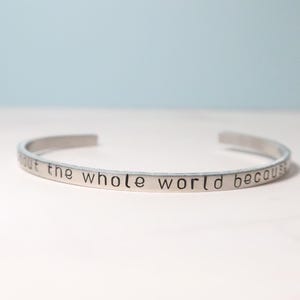 Supernatural Inspired Bracelet | Dean Winchester | Castiel | Hand Stamped | Handmade | Metal Stamped | Destiel