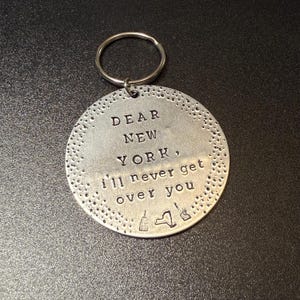 I Love New York Keychain | New York City | NYC | Metal Stamped | Handmade | The Big Apple