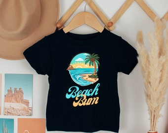 Koszulka Beach Bum Baby. Ubranka dla niemowląt Tropical Beach. Prezenty na baby shower. Letnie dziecko. Wakacyjne dziecko. Koszulka Palm Tree. Modna koszulka dla malucha.