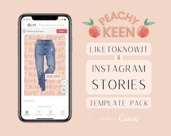 LikeToKnow.it templates for canva | LTK template | Instagram stories | Customizable collages | Blogger influencer collages