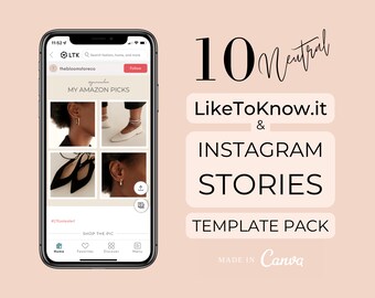 Neutral LTK & Instagram Stories Templates | Canva Collages (Digital Download)