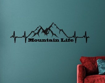 Mountain Life Mountains Car Sticker Austria Travel Freedom VW Holiday Mountain Travel Gift Idea