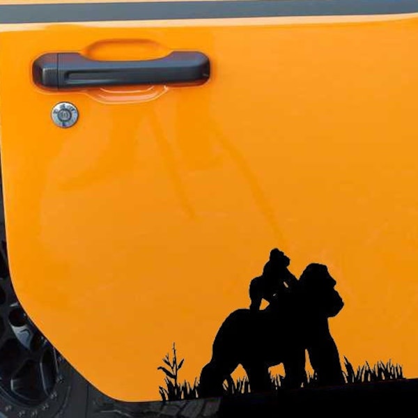 Afrika Gorilla Safari Sticker Aufkleber Urlaub Travel Geschenkidee Reisen Jeep Bulli Wohnmobil