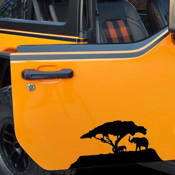 Africa Elephant Safari Sticker Sticker Holiday Travel Gift Idea Travel Jeep Bulli Motorhome