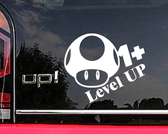 Mario Death Level Up 1+Volkswagen/Sticker/Decal/Gift Idea