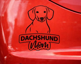 Dachshund Mom Sticker, Dachshund Sticker for Car, Laptop, or Water Bottle, Dog Lover Decal, Wiener Dog Sticker, Waterproof Vinyl Sticker, Gift