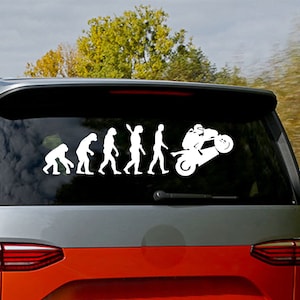 Motorcycle Sticker Evolution Car Sticker Funny Car Gift Idea Tuning Smile Middle Finger