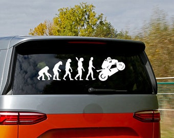 Motorcycle Sticker Evolution Car Sticker Funny Car Gift Idea Tuning Smile Middle Finger