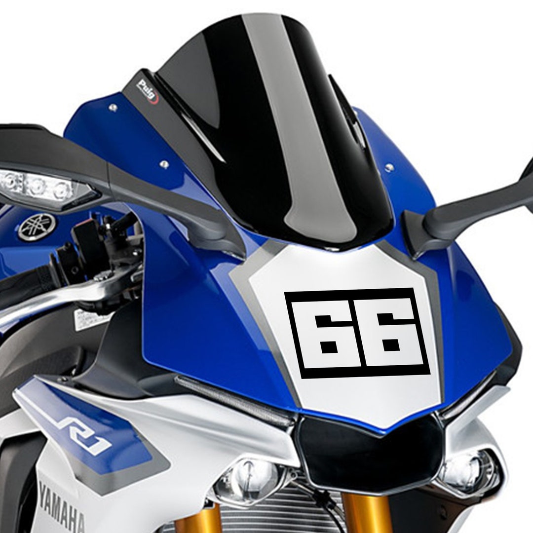 66 Racing Number Sticker Racing Number Personalized Sticker/decal/gift Idea - Etsy