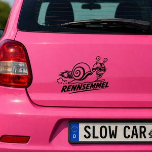 Racing Roll Sticker Car Funny Snail Turbo Decal Funny Car Sticker Gift Idea
