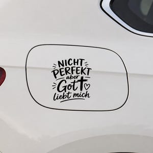 No soy perfecto, pero Dios me ama (pegatina) | Pegatina cristiana para coche | Pegatina para portátil | Pegatina de vinilo | Cruz y corazón | Archivo para plotter