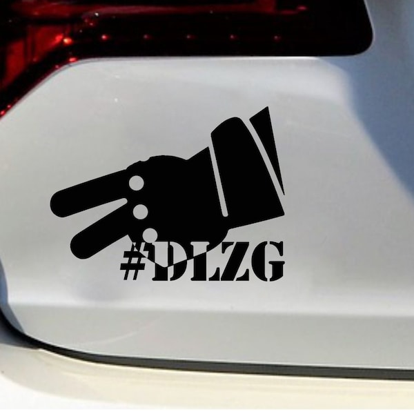 DLZG- Die Linke zum Gruß Aufkleber/Sticker/Geschenkidee