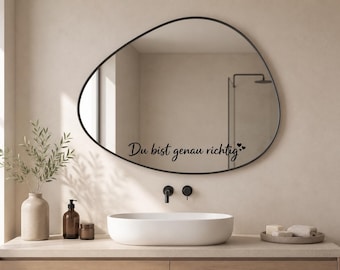 You're exactly right! Mirror decoration stickers, gift idea for bathroom or living room, loving, self-esteem, wonderful.