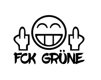 Smile Fuck Grüne Autoaufkleber Sticker Geschenkidee Umwelt Greta
