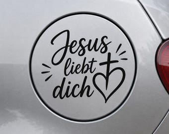 Jesus Loves You Sticker | Christian Car Sticker | Laptop Sticker | Vinyl Sticker | Cross Heart | Plotter File