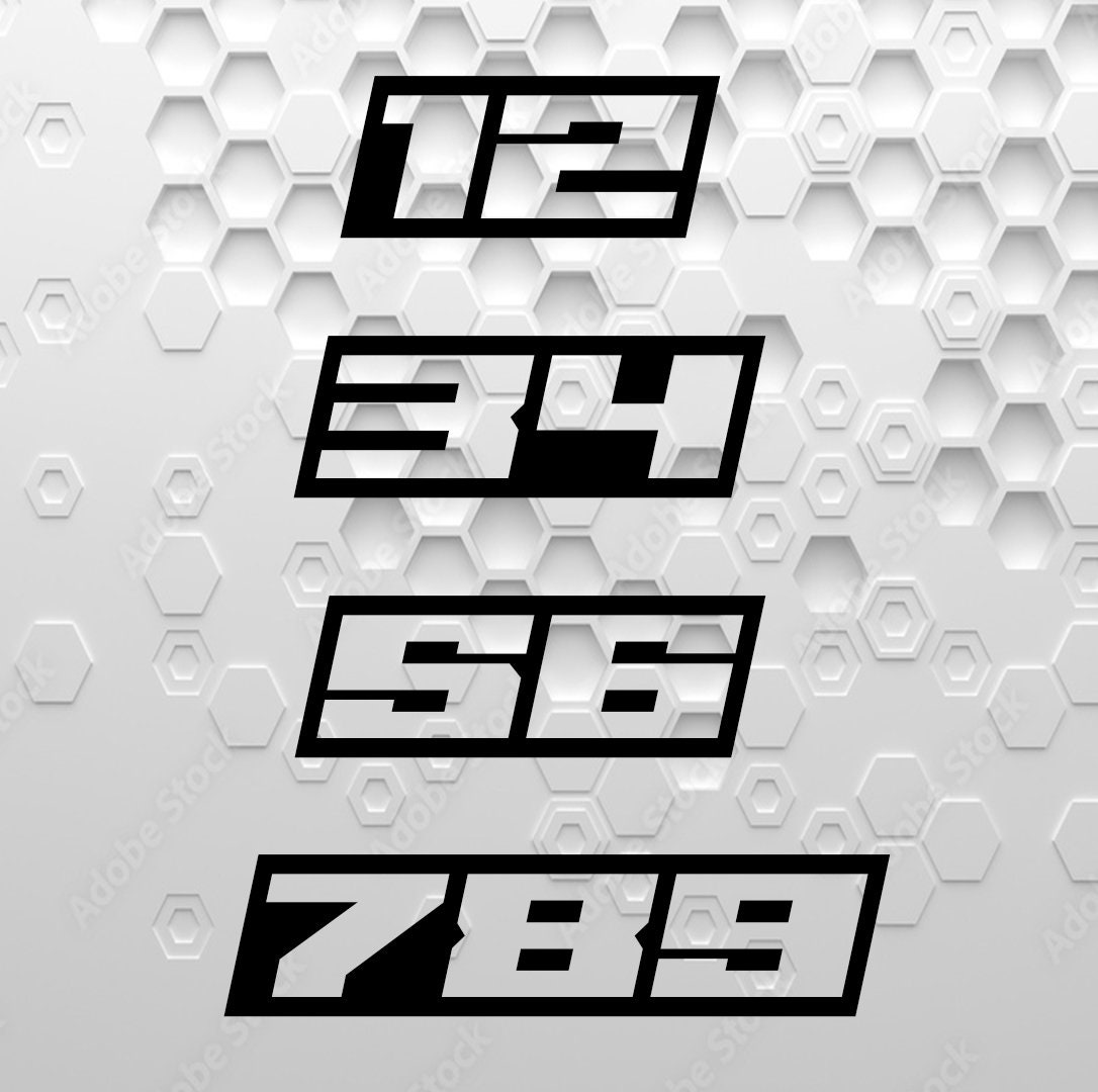 Racing Number Personalized Sticker/decal/gift Idea - Etsy