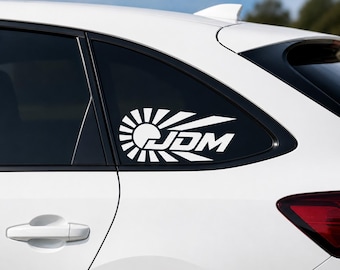 JDM Sun Sticker | Japan Rising Sun Sticker for Car | Japanese Rising Sun JDM Sticker | Car Window Laptop