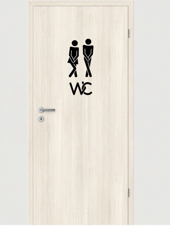Wc Sliding Sticker WC Sticker /decal/toilet/funny - Etsy