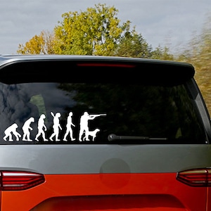 Jagt Jäger Sticker Evolution Car Sticker Funny Vehicle Gift Idea Tuning Smile Middle Finger