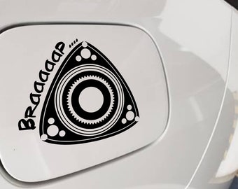 Wankel engine car sticker Royal Rotary rotary engine Braaaaap Brap gift idea JDM tuning
