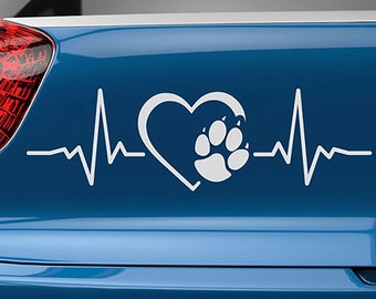 Dog Heartbeat Sticker Decal/Animals/Love