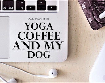 Yoga Coffee Dog Sticker Decal/Sticker/Gift Idea