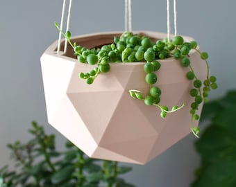 Dome Planter | Round Hanging Pot | Geometric Pot | Succulent Planter | Minimalist Decor | Eco Friendly | 3D Printed | Trailing Succulent Pot