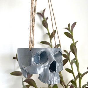 Hanging Skull Planter Small Hanging Pot Halloween Decor Succulent Planter Trailing Succulent Planter Eco Friendly 3D Printed image 8