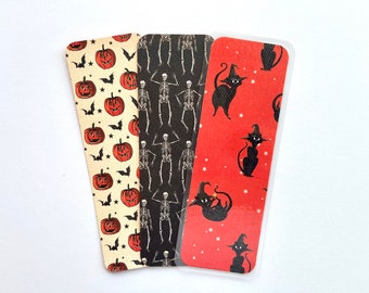 Spooky Halloween Bookmarks: Laminated, Double Sided, Handmade