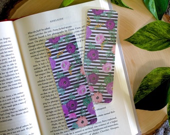 Painted Petals 2 Bookmarks | SINGLE Sided Bookmarks | Laminated Bookmarks | Floral | Book Accessory