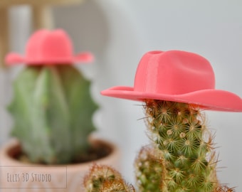 3D Printed Tiny Plant Cowboy Hat: Cactus Accessory