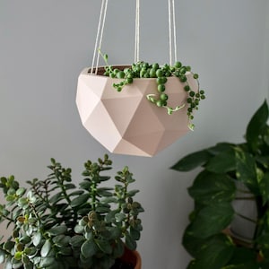 Dome Planter Round Hanging Pot Geometric Pot Succulent Planter Minimalist Decor Eco Friendly 3D Printed Trailing Succulent Pot image 3