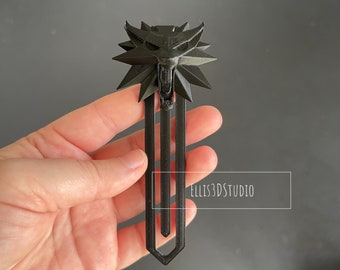 Wolf Bookmark | Witcher Inspired Bookmark | Book Accessories | Book Lover Gift | 3D Printed