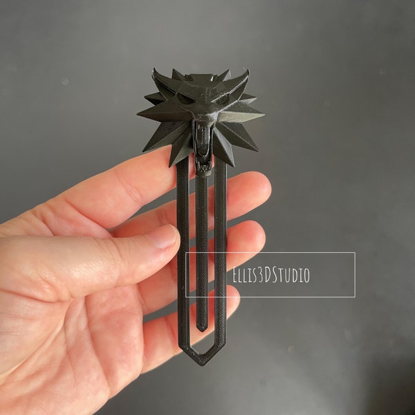 Wolf Bookmark | Witcher Inspired Bookmark | Book Accessories | Book Lover Gift | 3D Printed