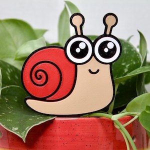 Snail Plant Stake | Mini Plant Stakes | Plant Buddies | Garden Decor | 3D Printed Plant Stand | Indoor Plant Decoration