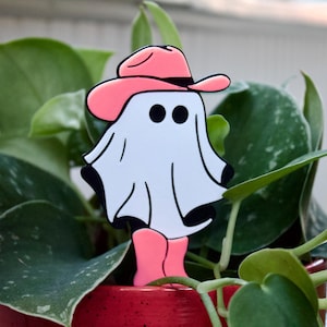 Western Ghost Plant Stake | Mini Plant Stakes | Plant Buddies | Garden Decor | 3D Printed Plant Stand | Indoor Plant Decoration | Halloween